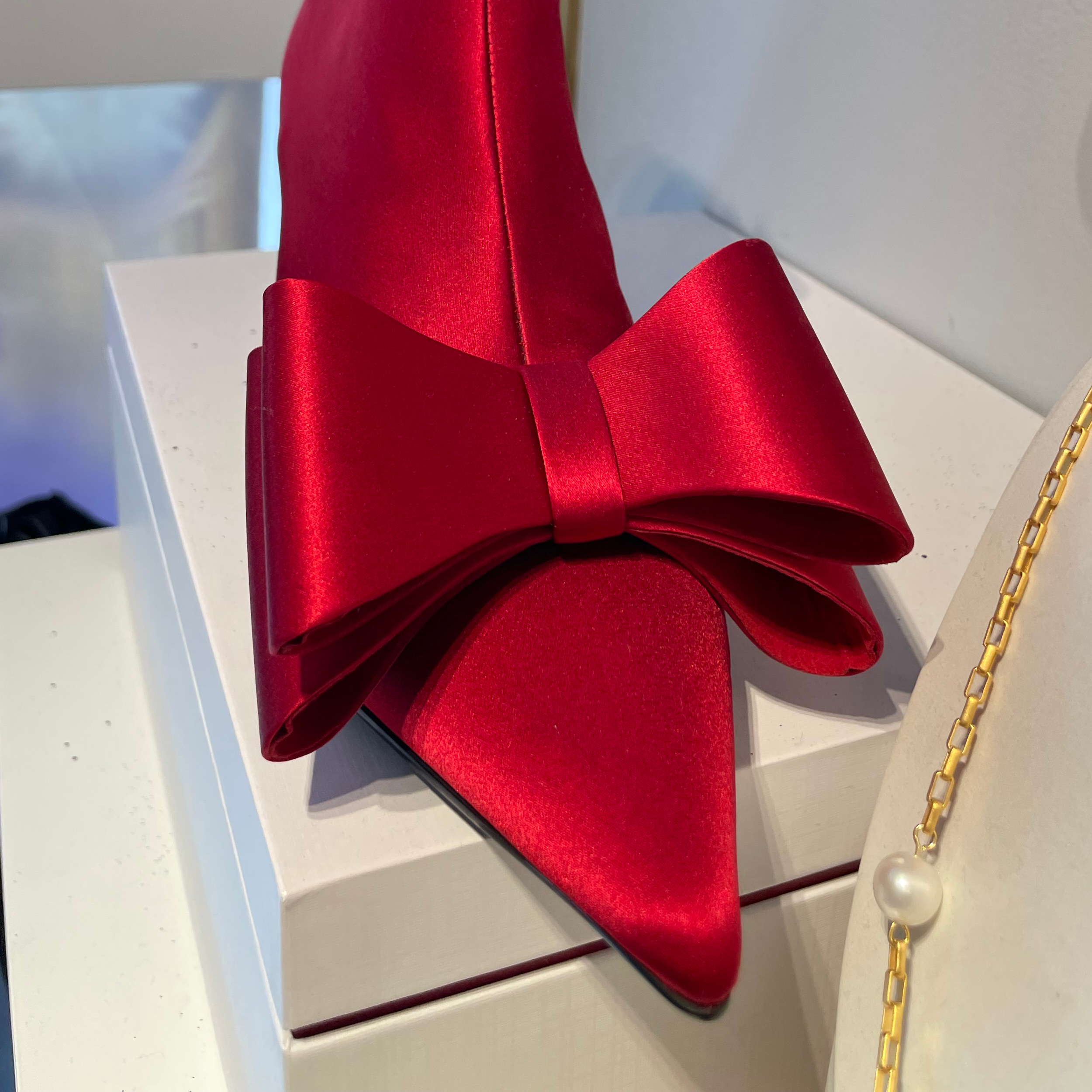 Bow-Tie Red Satin Jeffrey Campbell